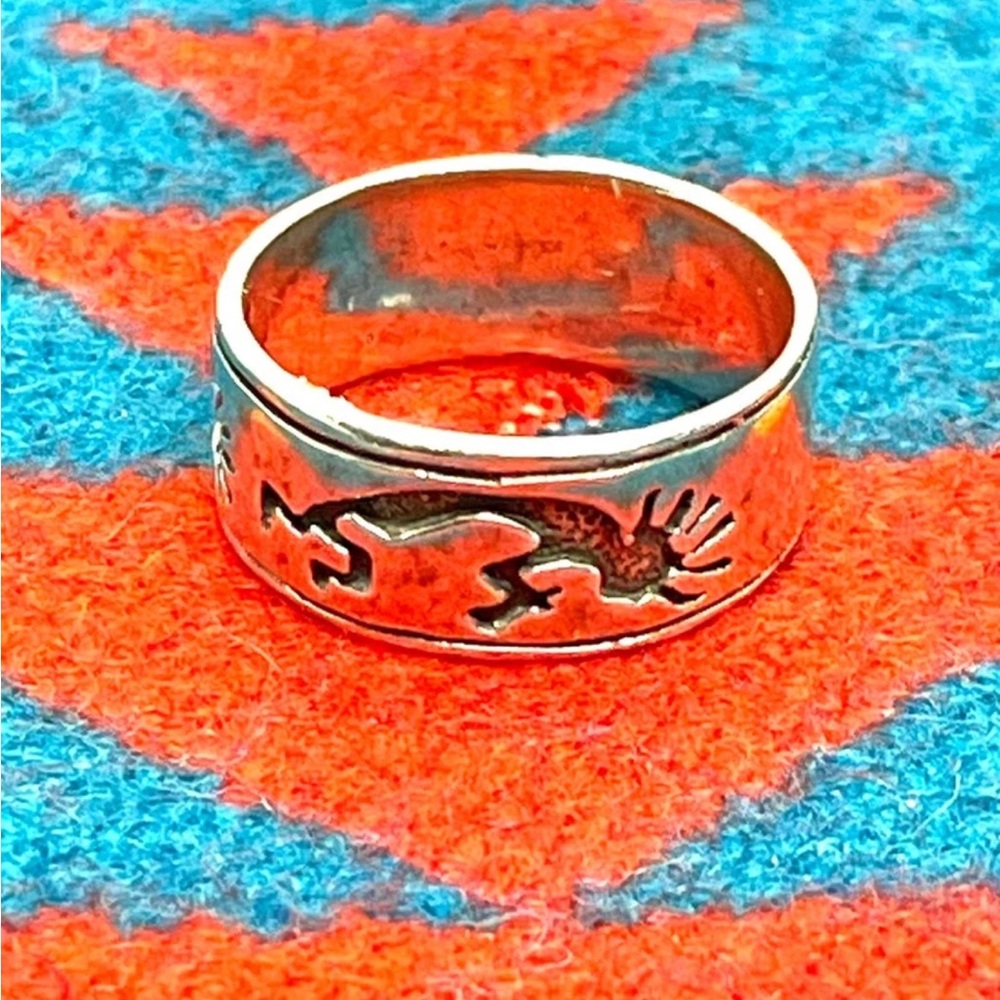Vintage Kokopelli Sterling Ring Sz 7
